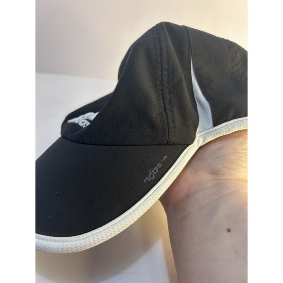 Adidas Hat Cap Strap Back Adult One Size Black Aeroready Poly Blend Mesh Sides - Picture 5 of 7